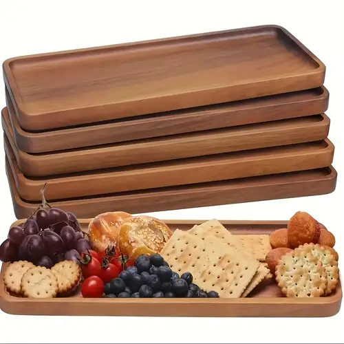 tray set of 1 rectangular food plate cheese plate appetizer plate snack plate kitchen dinner plate dessert and cake tray multifunctional for food appetizers food snacks home decoration bed tray tv tray decorative footstool or coffee table accessories for food tea cheese snacks salads coffee breakfast desserts versatile home and outdoor tray