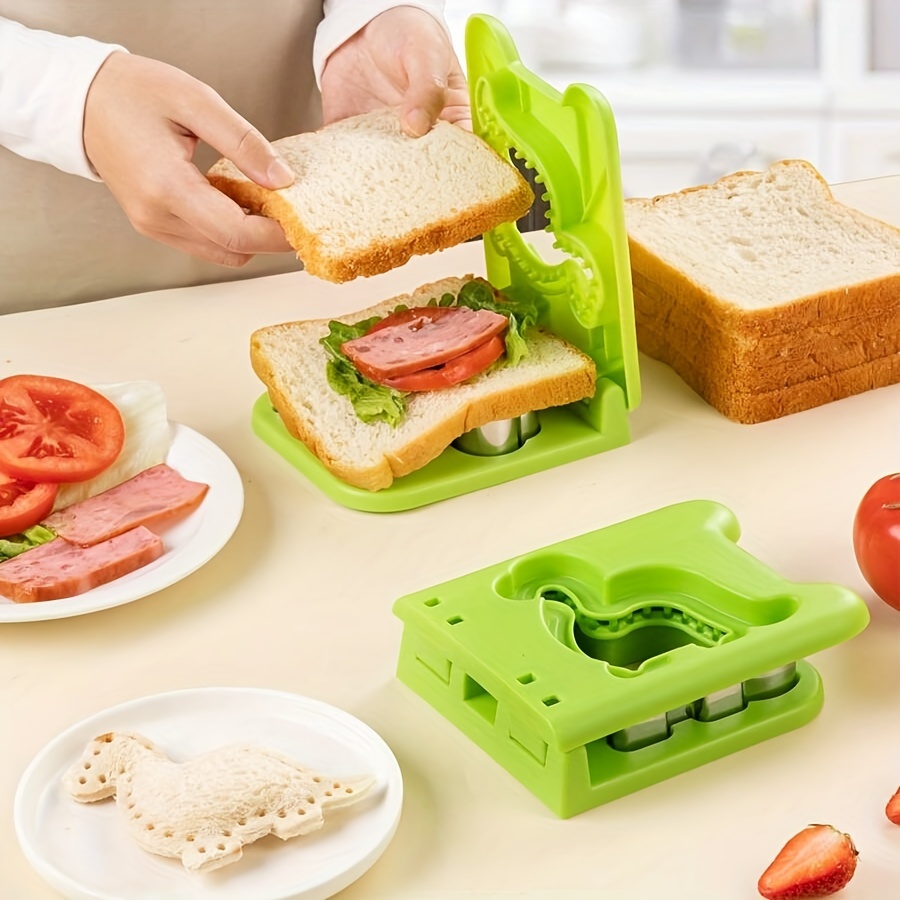 1pc/set Sandwich Cutter, Sealing Machine Set, Dinosaur Sandwich Machine Toast Breakfast Making Mold, Making And Freezing, Cookie Cutter Baking Tools And Additions Mini Pocket