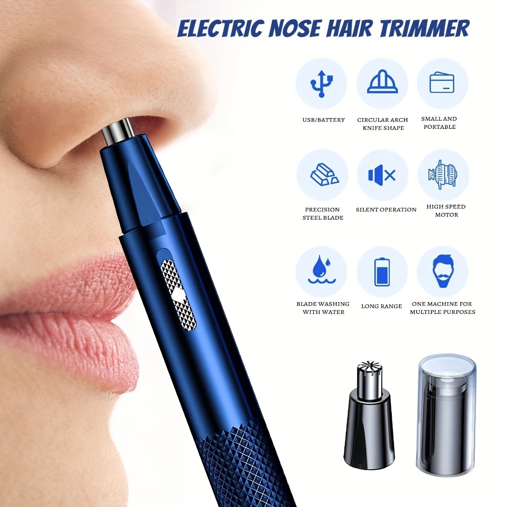 

2 In 1 Rechargeable Hair Trimmer, Eyebrow And Nose Hair Clipper, Ear And Nose Hair Trimmer For Men, Ear Hair Trimmer, Electric Men's Nose Hair Shaver For Face, Feet, Hands, Beard And Ears,