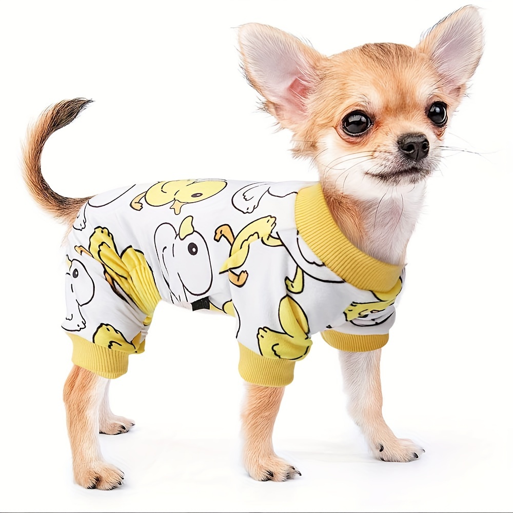 Dog Pajamas For Small Dogs Puppy Pjs Summer Pet Onesies For Chihuahua Yorkie Teacup Cute Soft Material Stretch Able Cat Clothes Outfit Apparel Doggy Jumpsuit