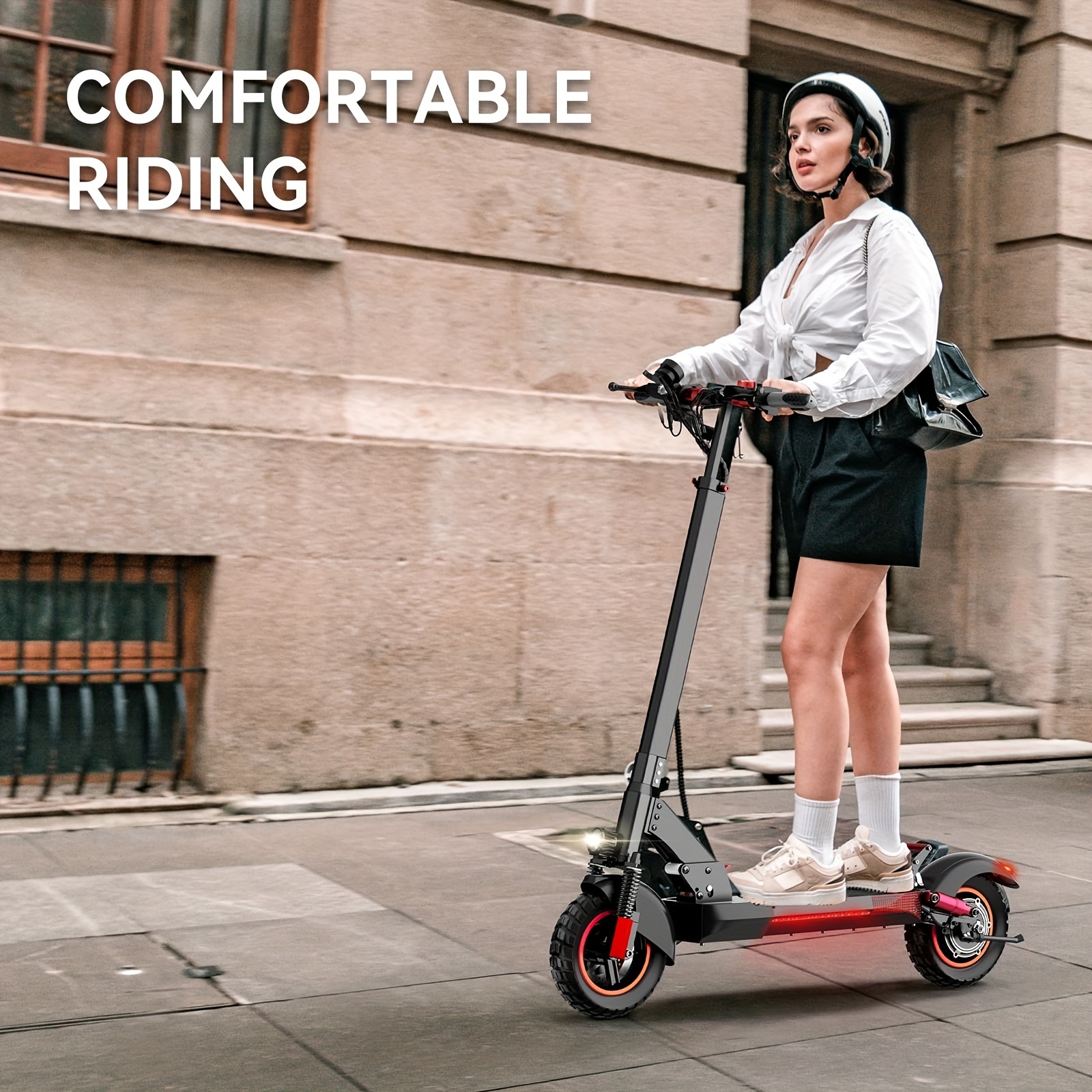 

M4 Electric Scooter 10 Off-road Tires 600w 20km/h Speed 48v 20ah 31km Range Dual Disc Brakes Detachable Seat