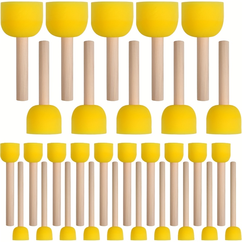 E-shop 20-teiliges Rundes Schwammbürsten-Set, Acrylmal-Schwämme für Malerei, Kunst- und Bastelwerkzeuge (4 Größen) DIY-Malset
