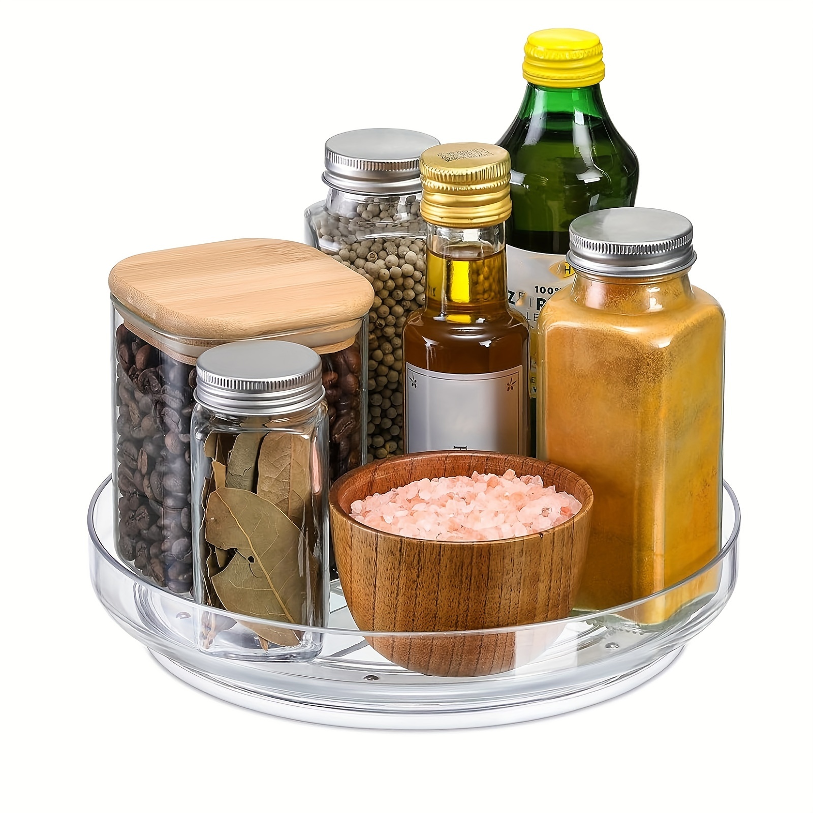  Especiero para encimera de cocina con 4 tarros de condimento y  4 tarros de cristal para botellas de aceite. : Hogar y Cocina