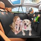 heavy duty 400lb capacity dog car seat cover for suv truck rear seat extender durable fabric pet car seat protector with secure straps storage pockets