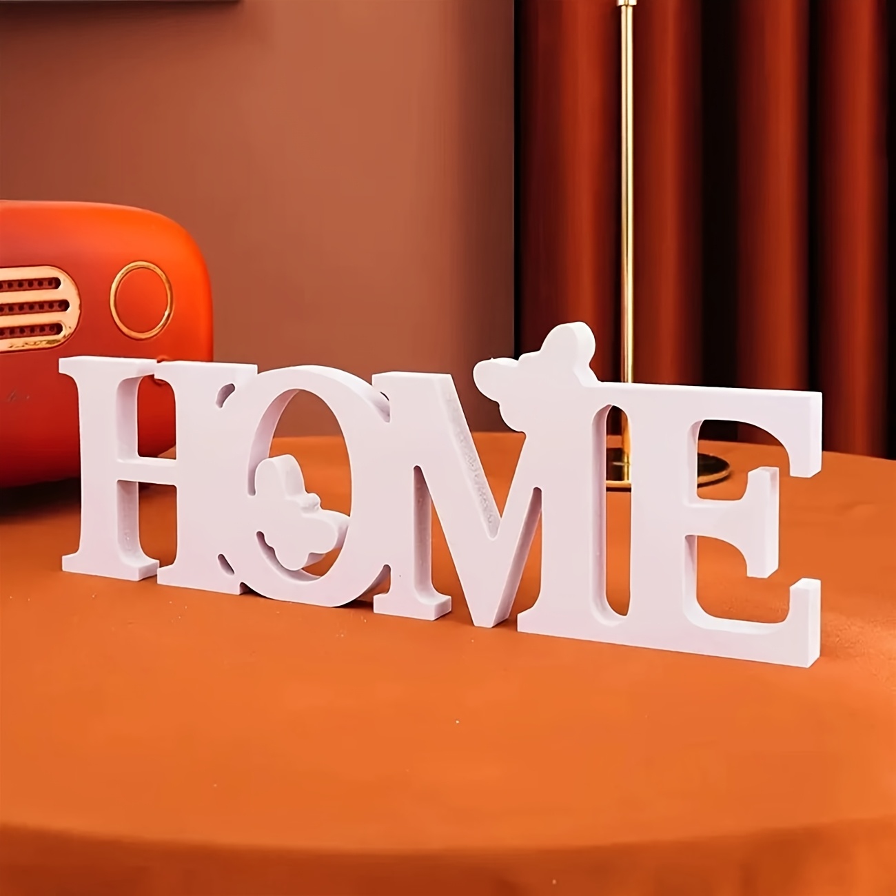E-shop Einfache Schmetterling- und HOME Buchstaben Deko - Multifunktionales PVC Desktop Ornament, geeignet für Feiertage und den täglichen Gebrauch,