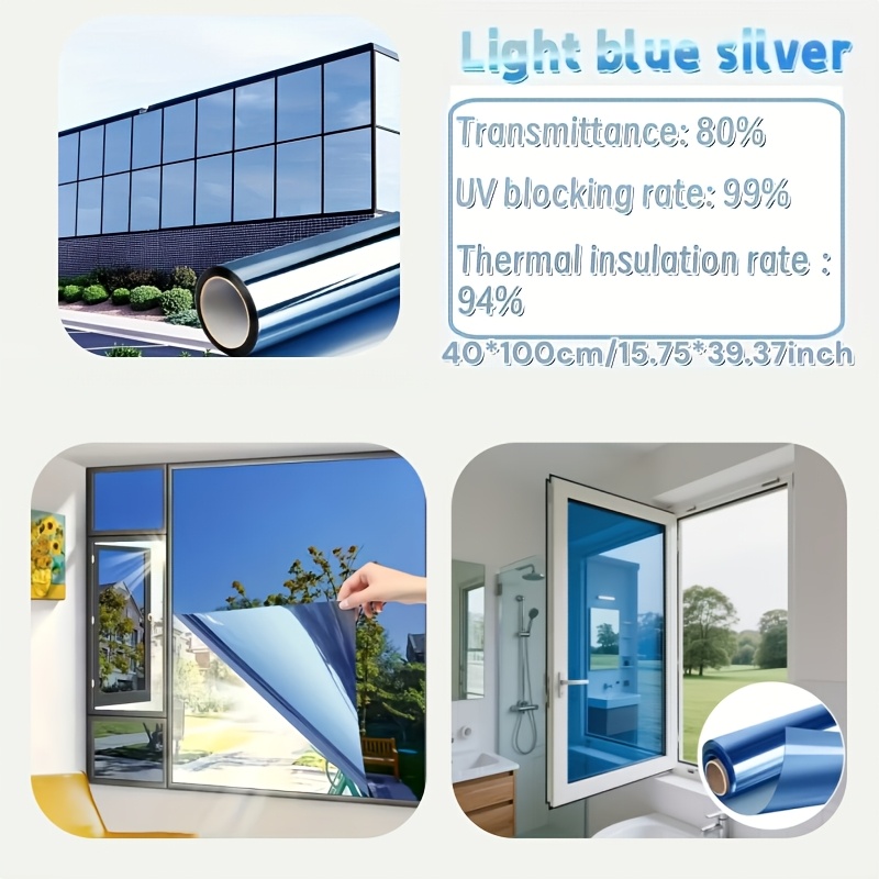 privacy and sun protection window film one way view anti heat insulation sticker for office   in multiple colors and sizes
