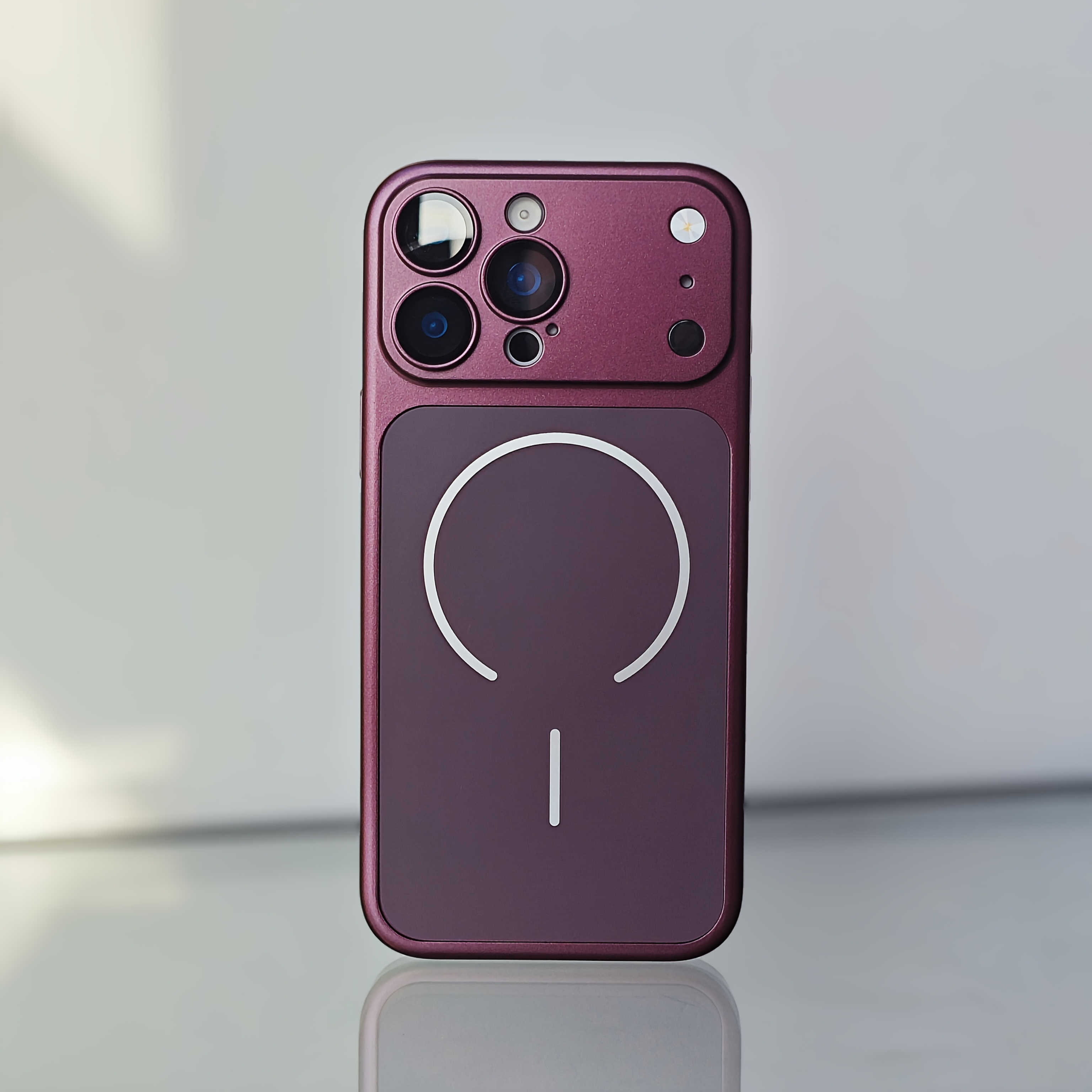 TEMU Phone Case: Matte Metallic Color Magnetic Phone Case For Iphone 18 17 16 15 14 13 Pro Max, With Lens Protector, Wireless Charging Protective