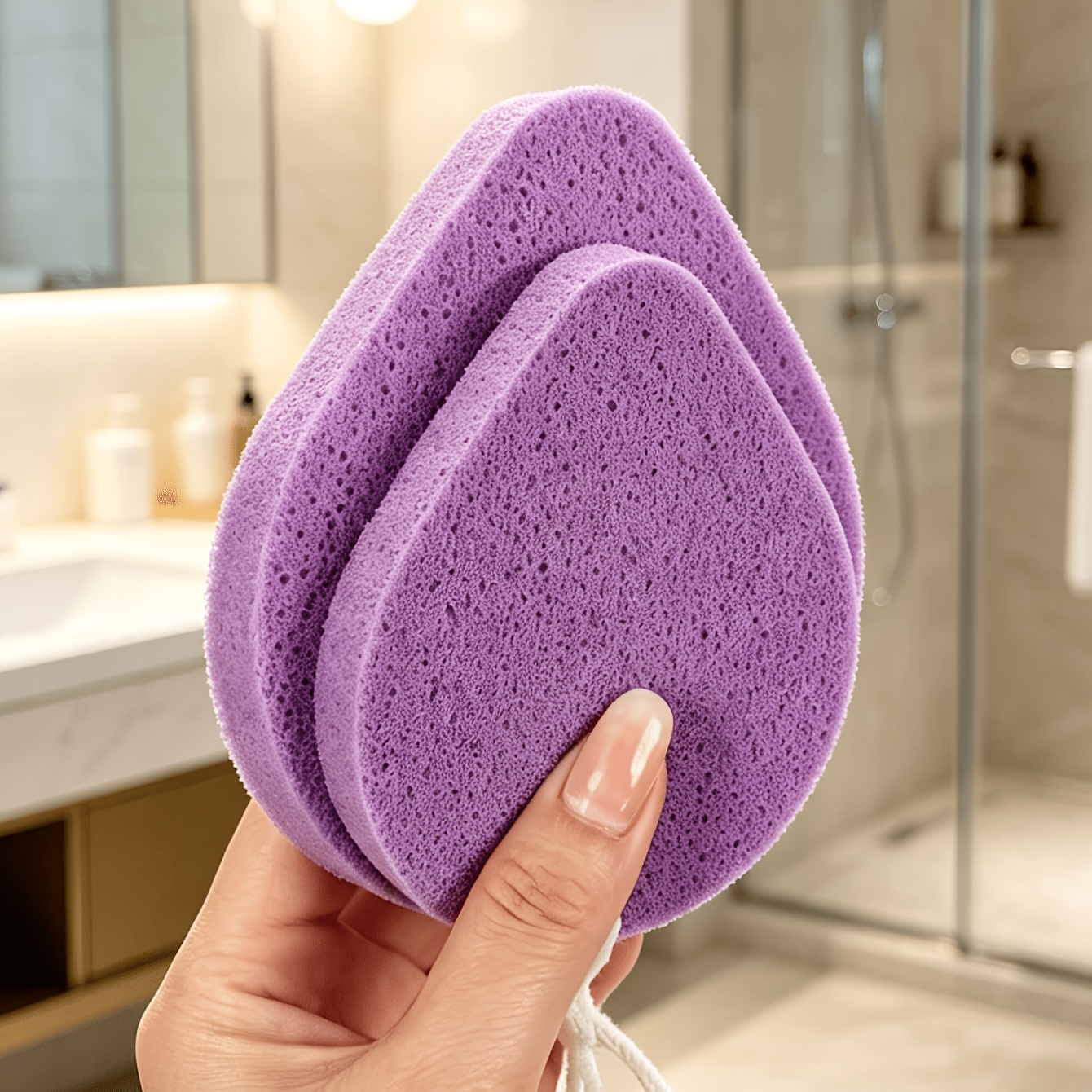 2pcs Soft Teardrop Exfoliating Washing Pad for Daily Skincare