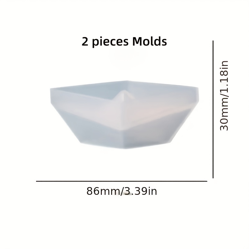 E-shop 2 Stück Origami-Boot Silikonformen, Geometrisches Design Geeignet für DIY-Bastelarbeiten, Heimdekoration und Feiertagsgeschenke, Gipsform,