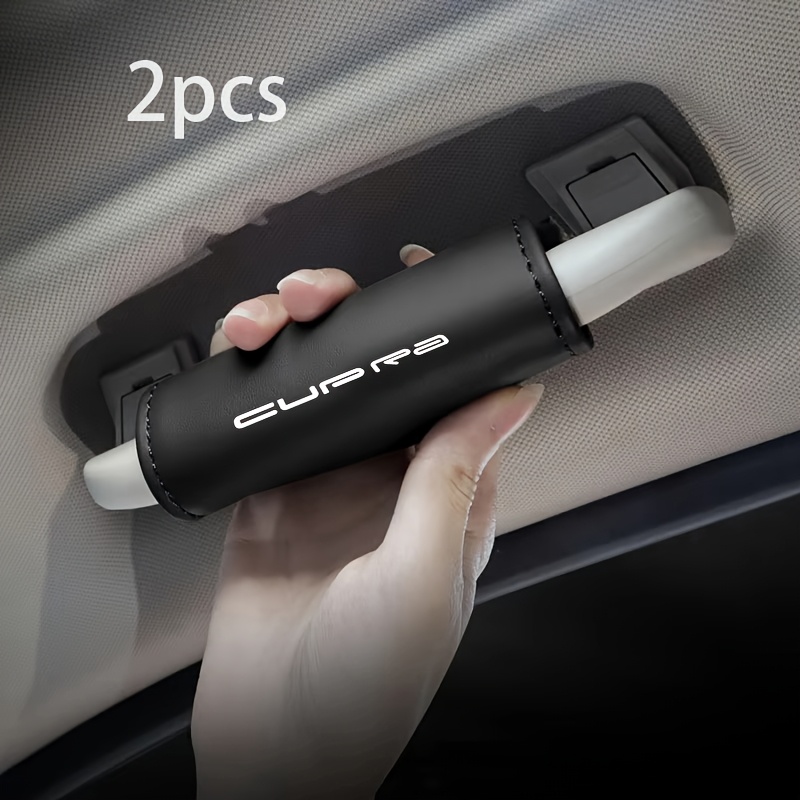 TEMU 2 Pu Leather Roof Handle Scratch Resistant Protective Covers, Suitable For And Most Vehicles, Stylish Design, The For Enthusiasts, Comfortable