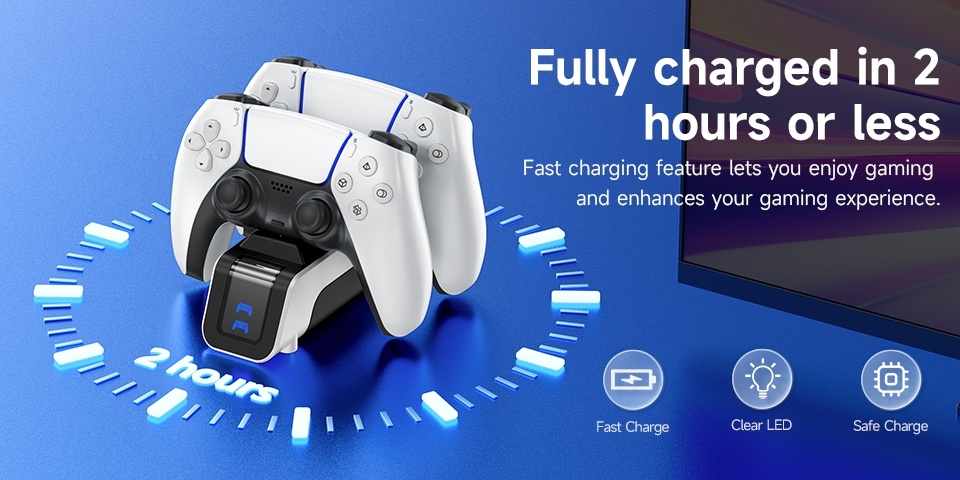 For Ps5 Controller Charging Base, Charging Head Breathing Light, ABS Material Non-Slip, Dual Fast Charging Grip Charging, Black And White Mechanical Wind Design, for Ps5 Additions 12 For Ps5 Controller Charging Base, Charging Head Breathing Light, ABS Material Non-Slip, Dual Fast Charging Grip Charging, Black And White Mechanical Wind Design, for Ps5 Additions