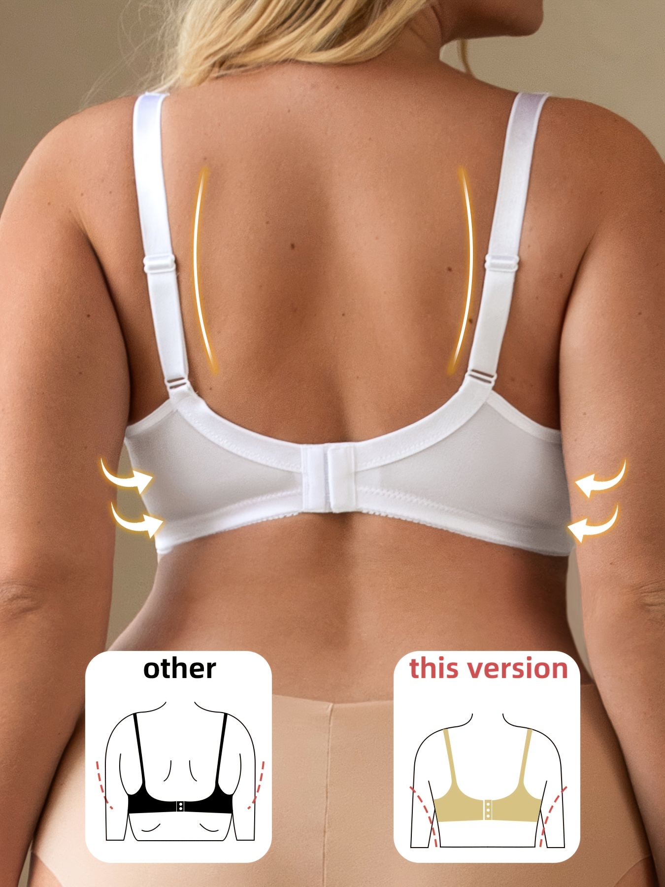 Elegant Plus-Size Women'S Breathable Lace Trim Bralette - Wireless, No-Pad Design with Medium Stretch, Perfect for Casual Attire, Everyday Bra|Elegant Lingerie|Breathable Fabric, Lingerie Accessories