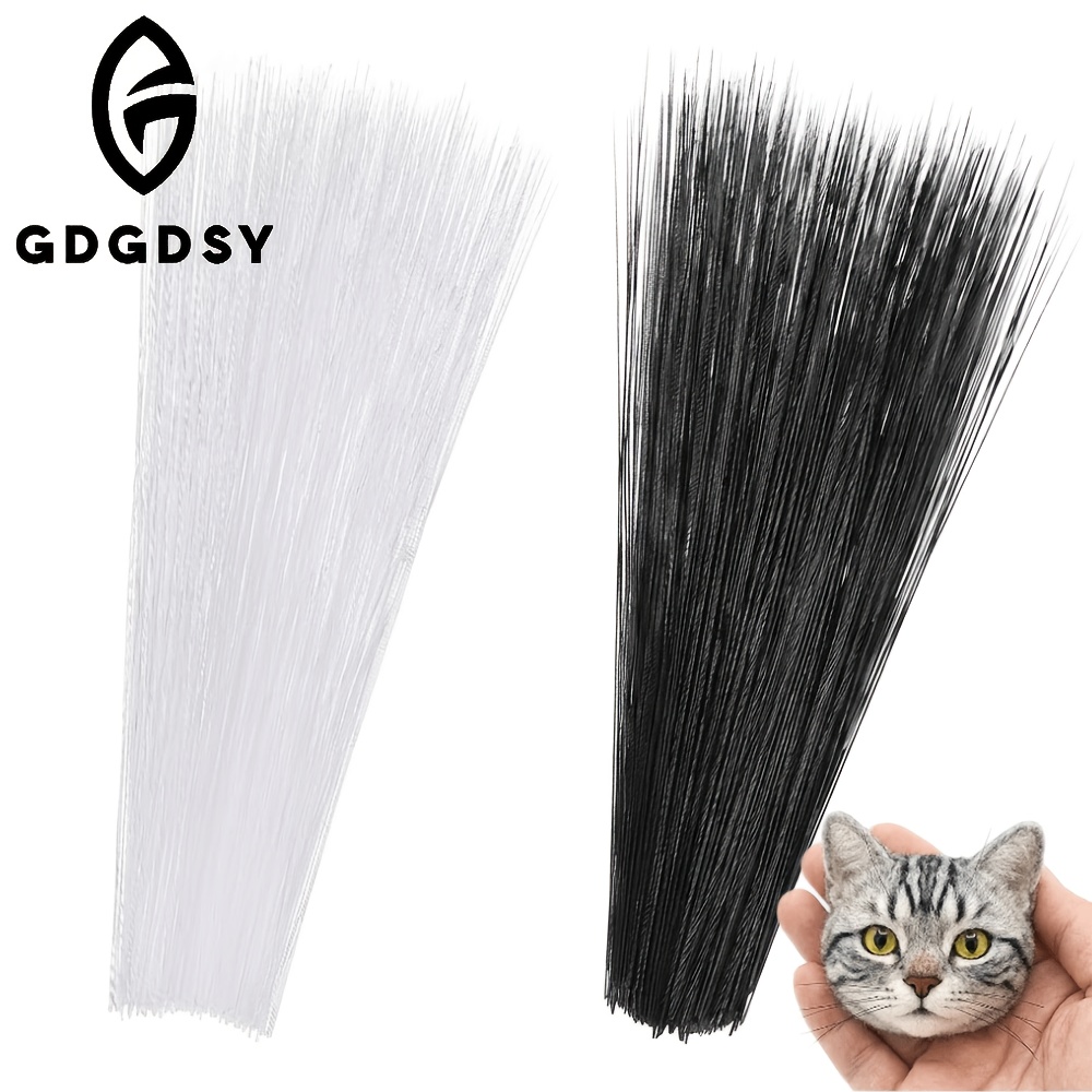 TEMU 600pcs Realistic Animal Beards - Suitable For Cats And Dogs, Puppets - Comes With Storage Bottle - Compatible With Masquerade, Educational