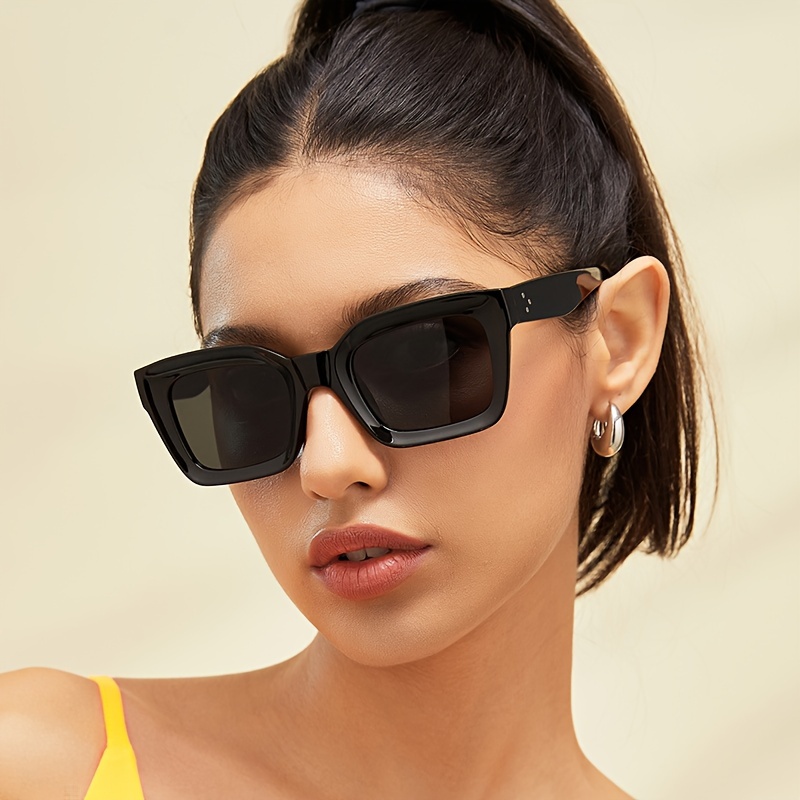 

Lunettes de soleil carrées tendance Léopard pour femmes et hommes, anti-reflets, pour les vacances et les fêtes à la plage.