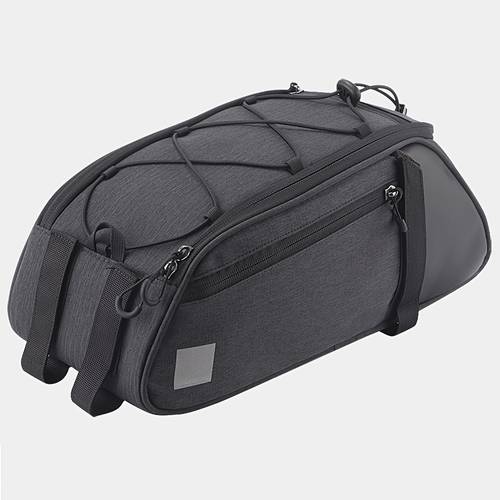 1pc 9L Large Capacity Bicycle Rear Seat Bag, Durable Bike Trunk Bag with Detachable Shoulder Strap, Cycling Storage Bag with Multiple Pockets, Ideal for Mountain/Road Bikes Commuting/Camping