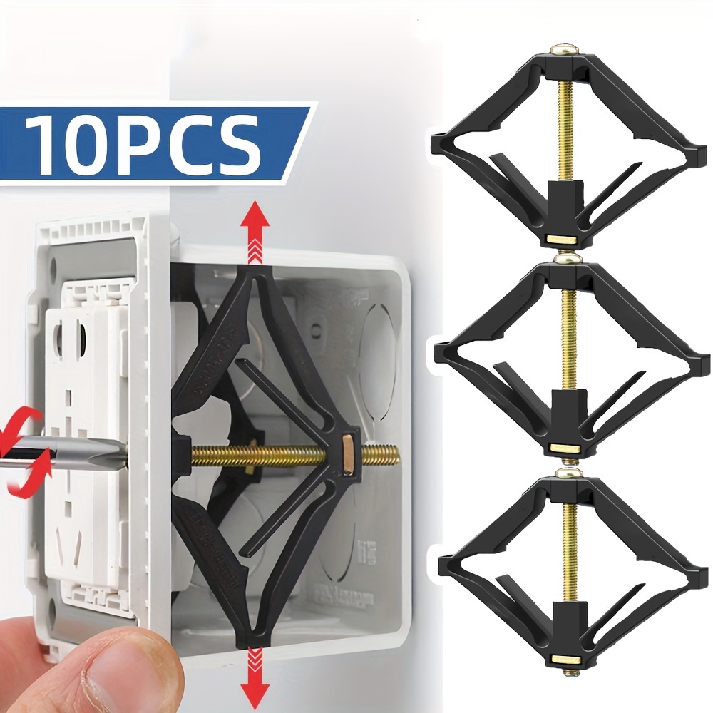 10pcs Cassette Support Rod Wall Mount Switch Socket Box Screw Fixed  Repairer