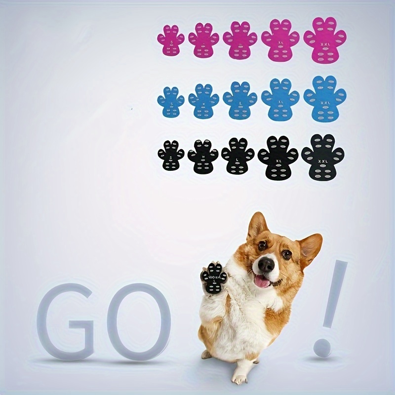 

4pcs Dog Foot Stickers, Pet Supplies, Waterproof Non-slip Pet Foot Protection, Shoe Pads, Dog Shoes, Non-slip Dog Toe Grip Pads