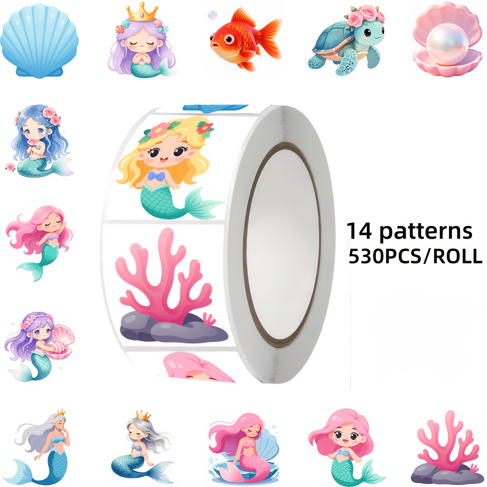 TEMU 530pcs And Other Themed Stickers, 14 Designs, Suitable For Laptops, Tablets, Notebooks, Envelopes, Gift Boxes, Luggage And Other Decorations,
