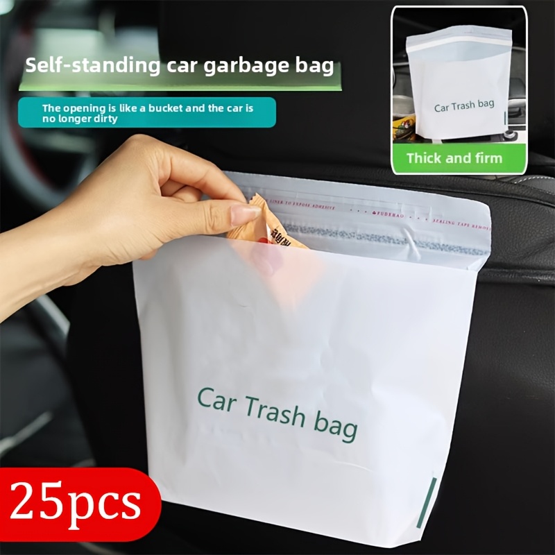 TEMU 25/50 sacs poubelles jetables pour voiture - Sacs à pour voiture, améliorés et épaissis, -odeurs et -fuites, très durables, adaptés à divers