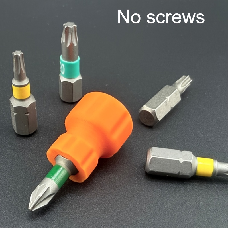 E-shop 2-teiliges Bit-Aufbewahrungsset, rutschfeste Silikon-Schraubendreher-Bit-Hülsen, farbcodierte Identifikationsringe für Elektroschrauber-Bits,