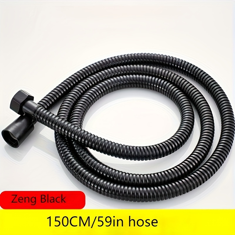 

1 Roll, Black Electroplated Shower Hose Encrypted Explosion-proof Spray Head Stainless Steel Shower Tube Concealed Shower Arm Intake Pipe Bathroom Toilet Accessories