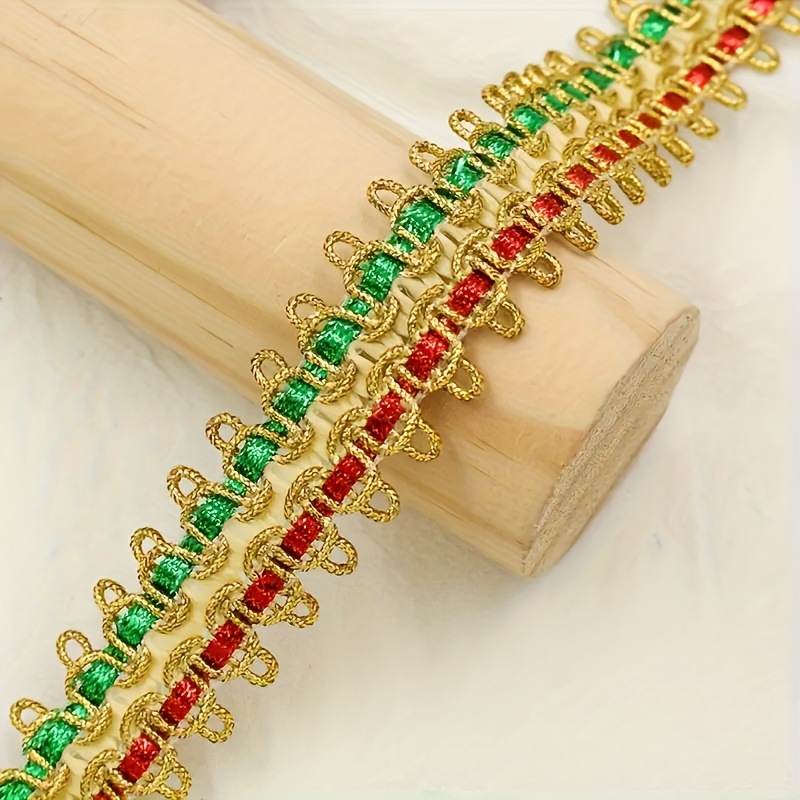 TEMU Per Card 2.5cm Golden Wire Hook Lace Ribbon Ethnic Clothing Stage Clothing Decoration Box Bag Lighting Accessories
