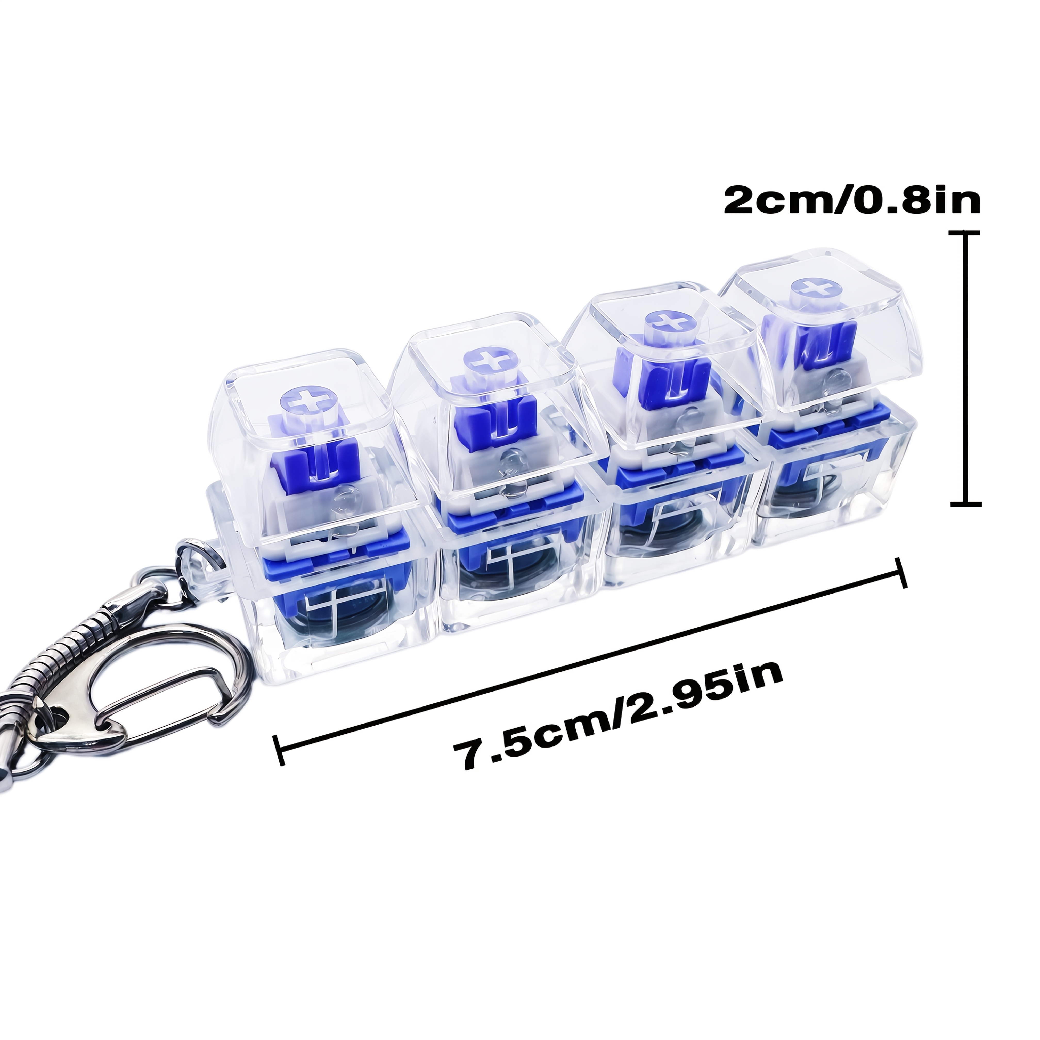 单颗led灯焦虑解压钥匙扣&mdash;&mdash;可点击解压玩具，适用于学生、隐蔽便携的按键式解压器，助力专注力、考试、会议使用 商品详情 3