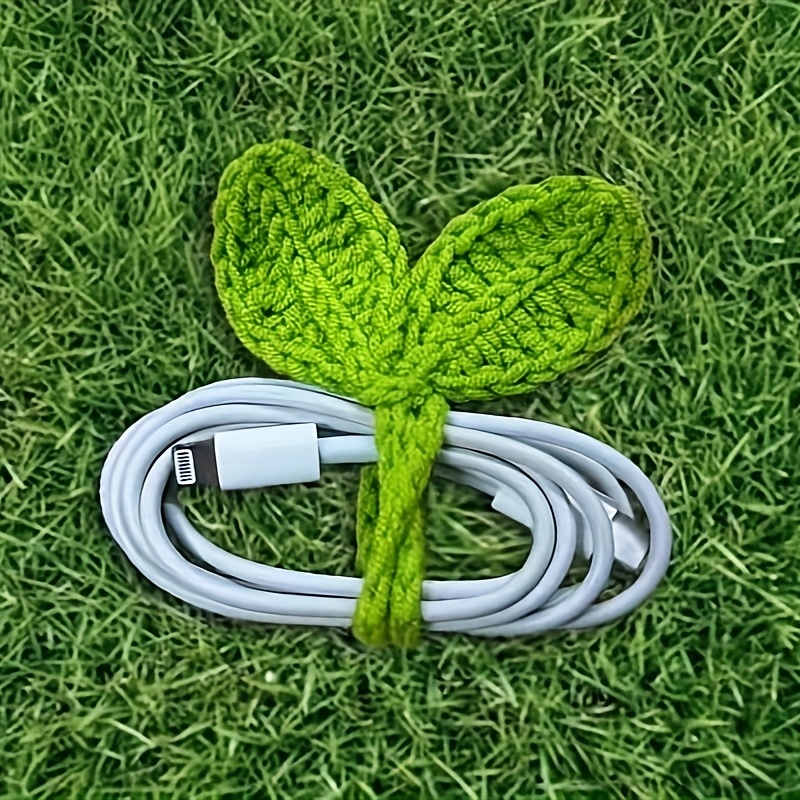 1pc Handmade Green Leaves, Suitable For Diy Decorations, Bag Charms, Bookmarks, Headphone And Cable Decorations, Multifunctional Decorations
