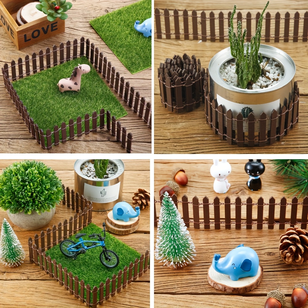 Rustic Wooden Mini Garden Fence Decorative Trellis for Fairy Gardens, DIY  DIY Diorama Crafts, Potted Plants, and Small Landscape Decor