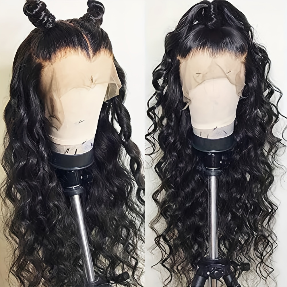 

13*4 Lace Front Wigs 26 Inch Long Black Hair Lace Wigs Loose Hair Glueless Heat Resistant Synthetic Lace Front Wigs