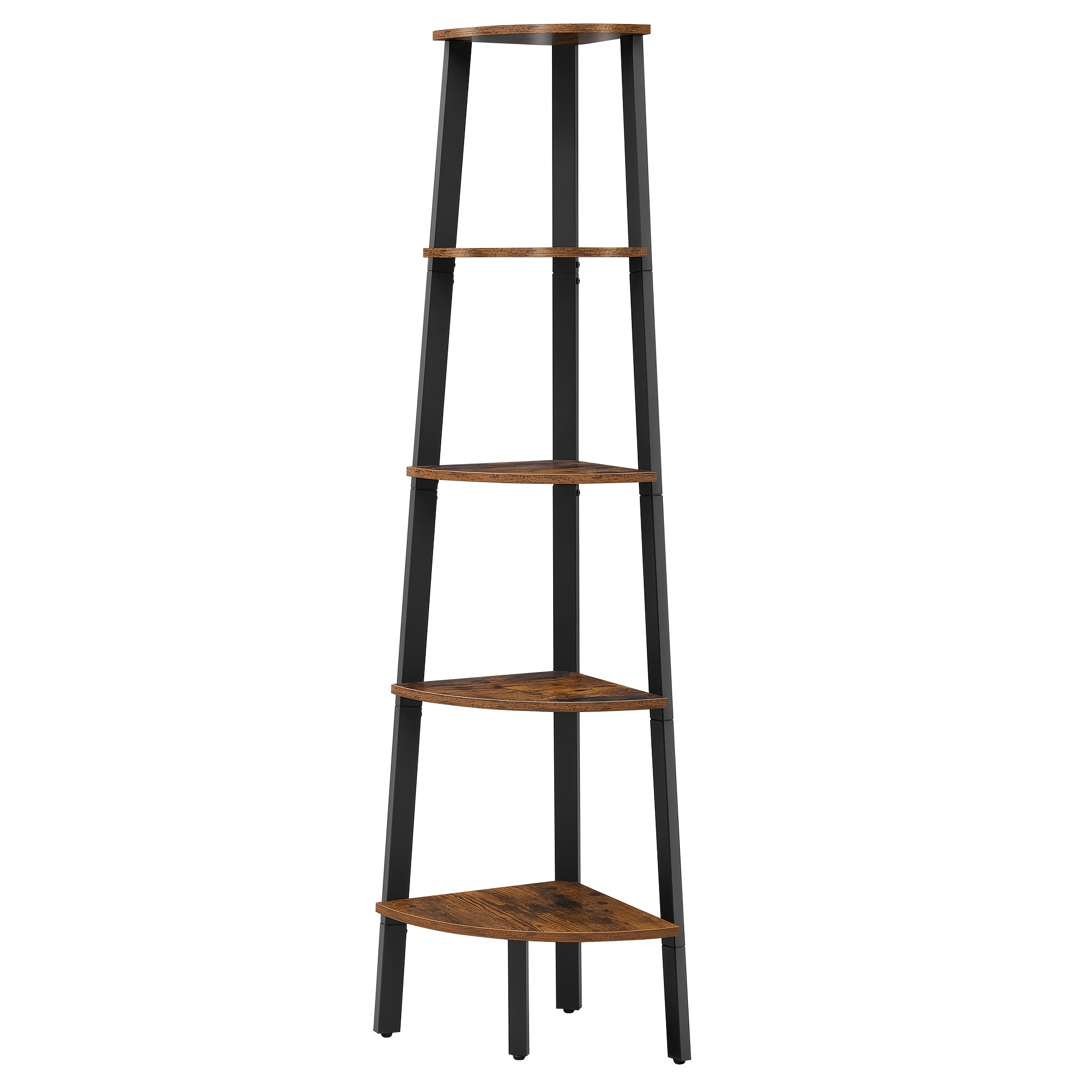 TEMU Estante de esquina, estantería de esquina de 5 niveles, estante de almacenamiento, soporte para plantas, muebles industriales con estructura de