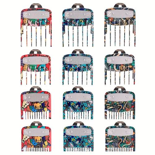 stainless steel limit comb 4pcs set clipper guard set suitable for most electric clipper replaceable comb