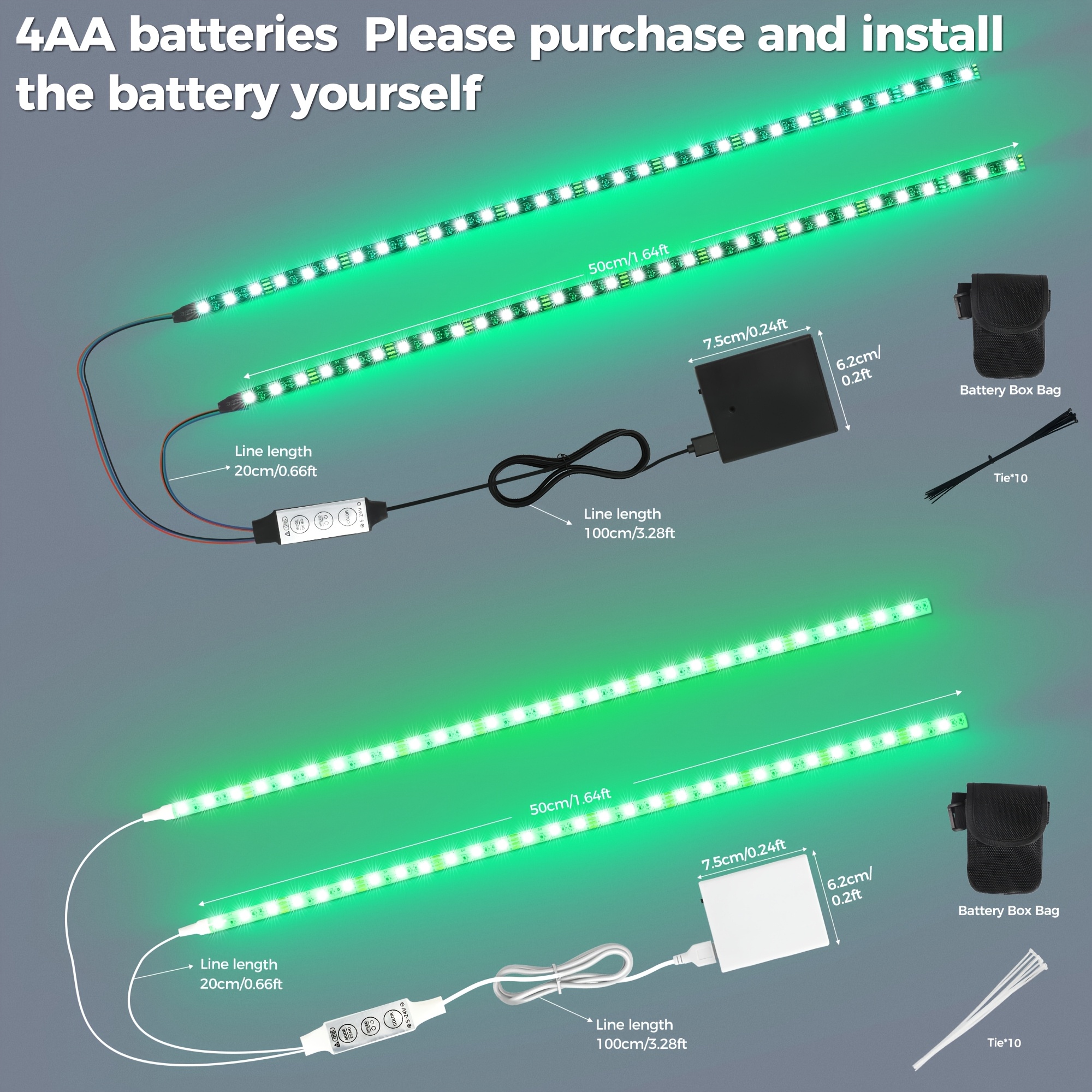 electric scooter led light strip usb battery   power supply universal night riding warning light safety light strip adjustable mode   light and flashing light night visibility   gift   Product details 2