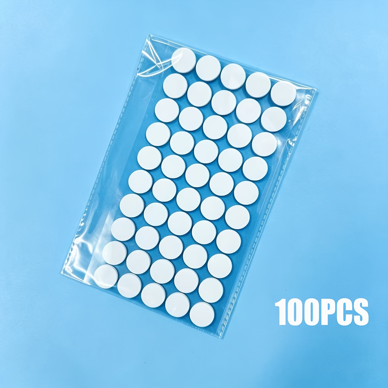 TEMU 100pcs Double-sided Adhesive Dots, 2cm/0.78in Museum Putty Transparent Removable, Balloon Adhesive Dots Glue Suitable For Office Party Posters