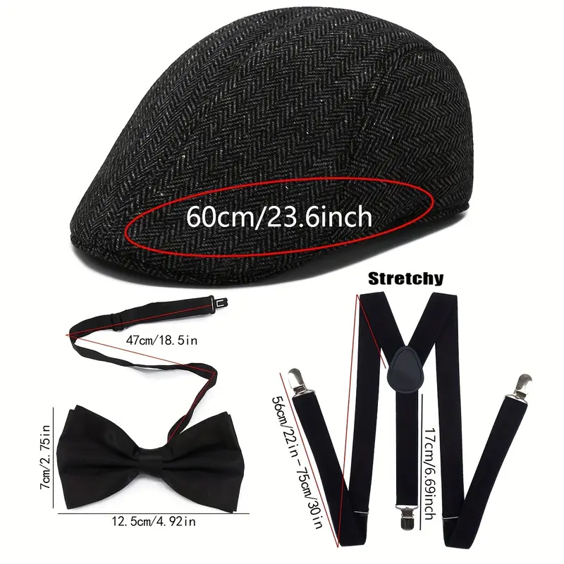 12 Pcs 1920s Mens Accessories 4 Gangster Hat Fedora Hat 4... 12 Pcs 1920s Mens Accessories 4 Gangster Hat Fedora Hat 4...