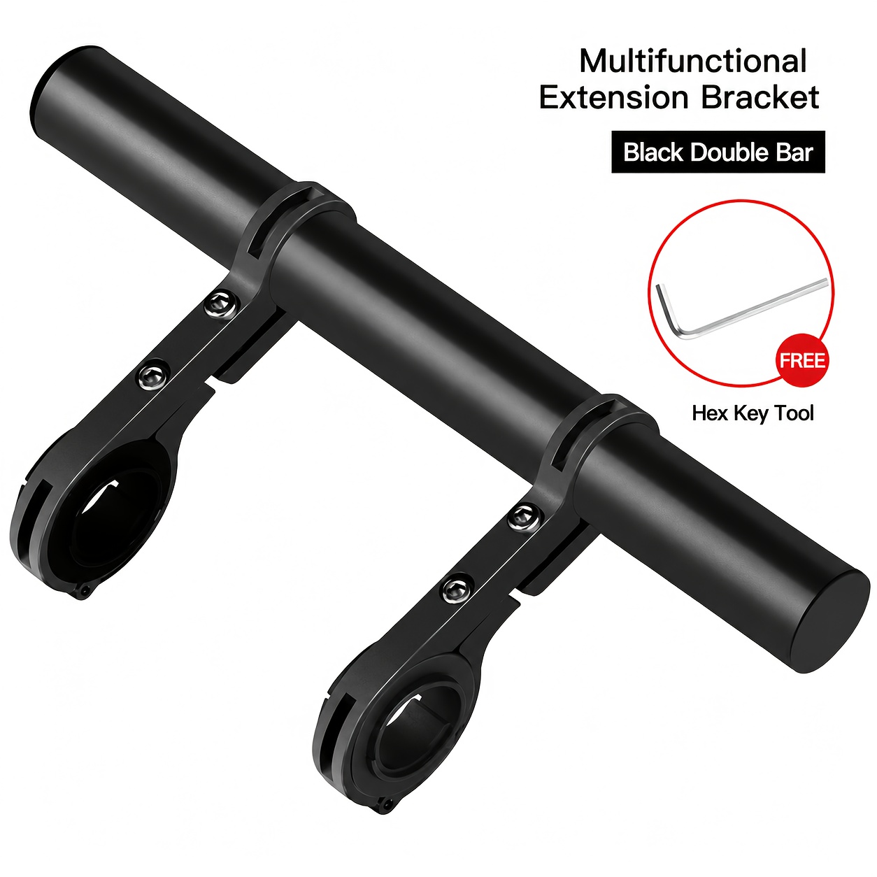 TEMU 4-inch/8-inch/12inch Aluminum Alloy Handlebar Extender | Dual-clamp Mounting Base, Cycling Extension Bracket, Bike Clamp Frame Accessory,