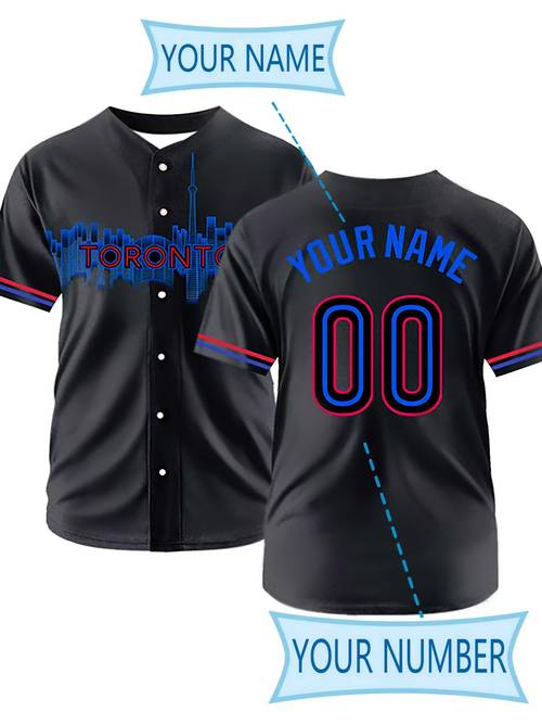 customizable name and number mens baseball jersey v neck outdoor casual sportswear personalized customization s 3xl