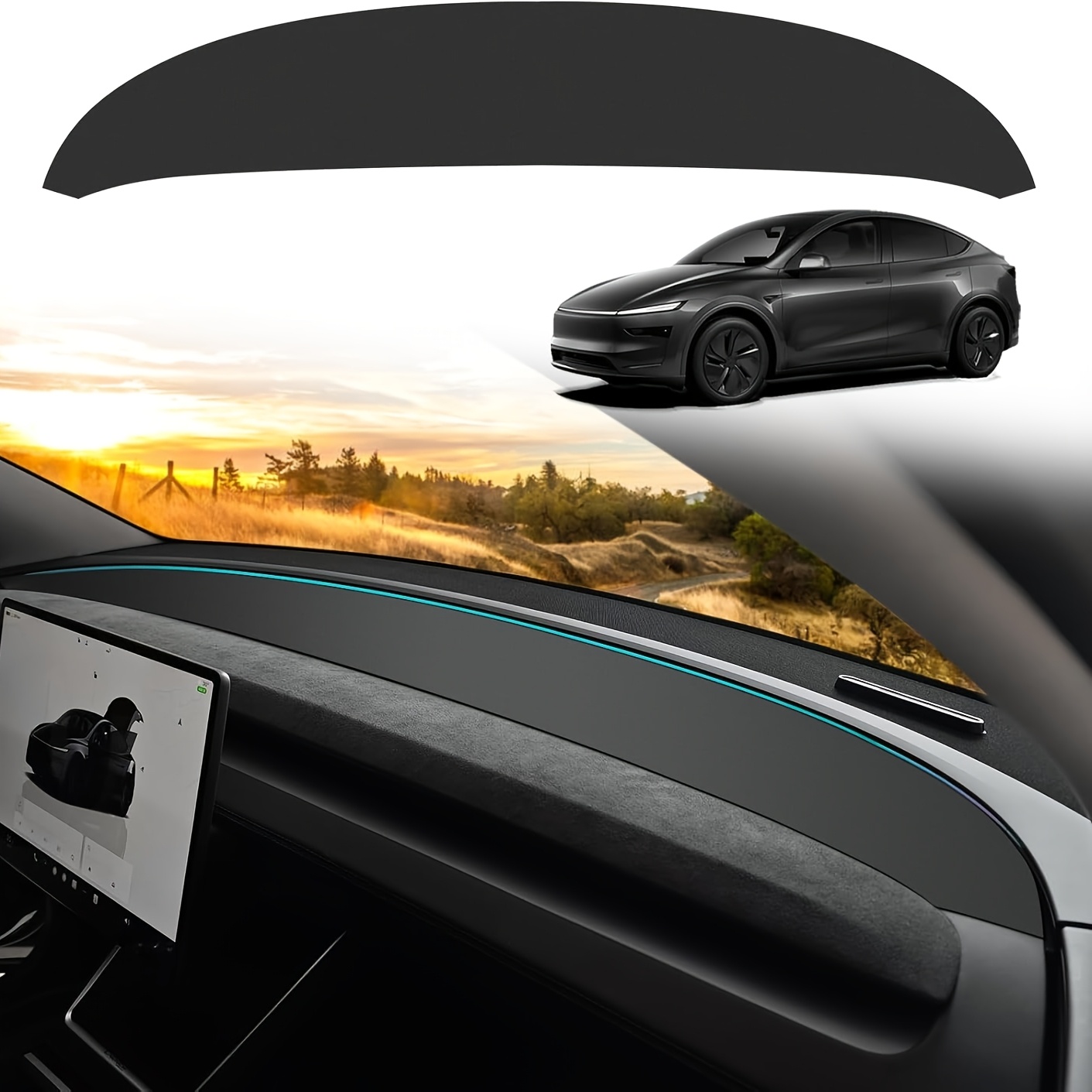 TEMU Dashboard Cover Mat For For 2025 Accessories, Dashboard Mat Sunshade, , Sun Protection