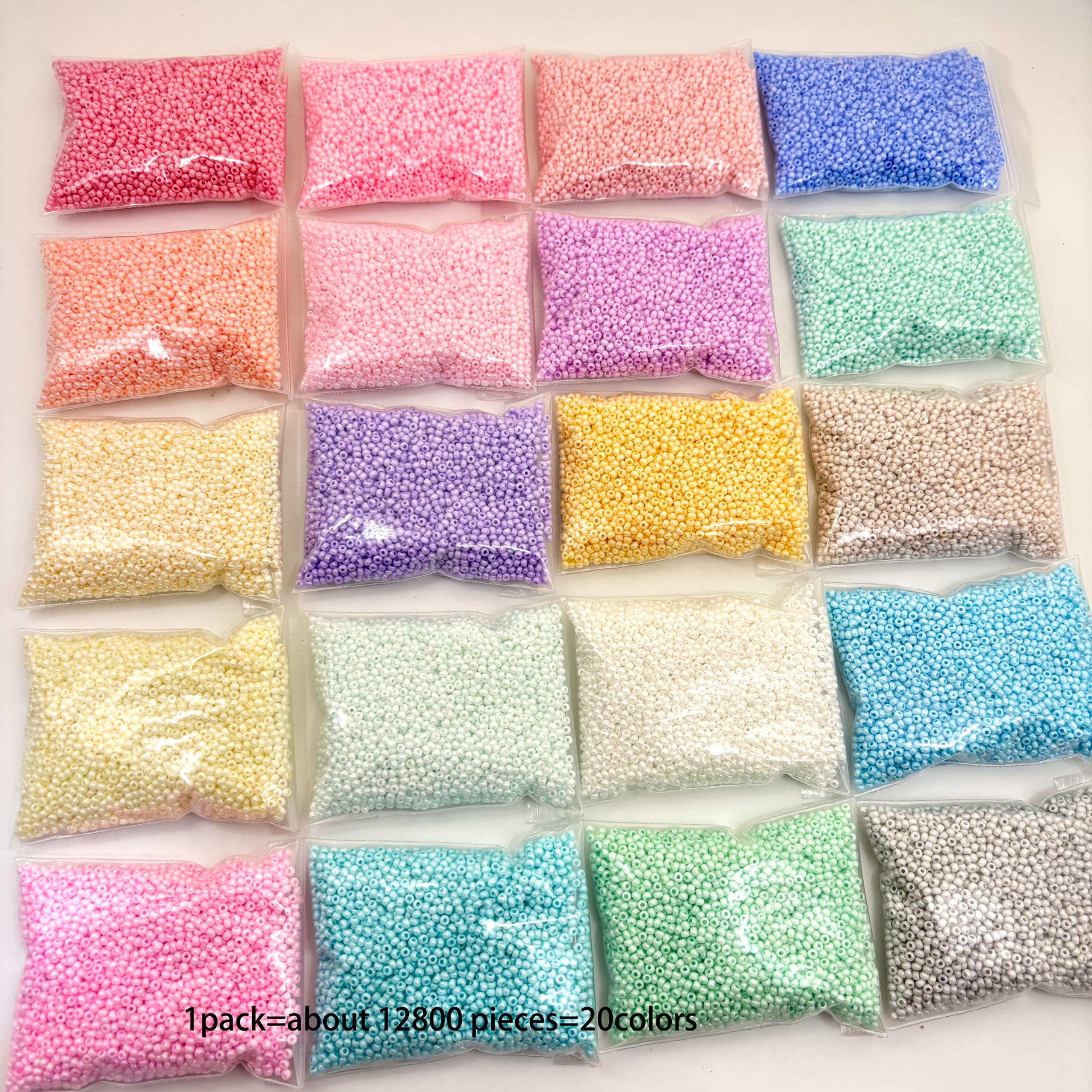 Image of 12800 Ultra-elegant And 1.8mm Glass Rice Beads 20 Colors Of Decorative Beads Suitable For Jewelry Making Handmade Bracelet Necklace Beading Crafts Small Business Supplies