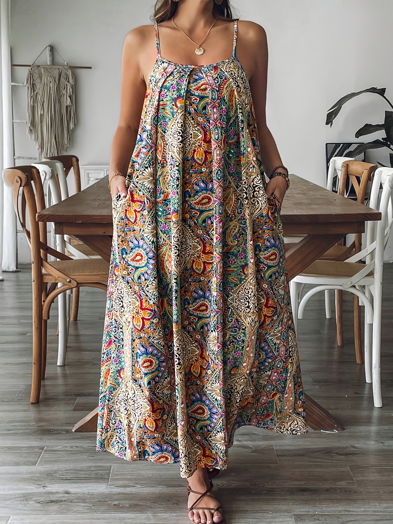 chinese dress ladies PRETTYGARDEN Summer Dresses for Women 2026 Sleeveless Spaghetti Strap Long  Floral Maxi Dress Boho A Line Beach Sundresses(Multicolored Blue,Small) at  Amazon Women's Clothing store