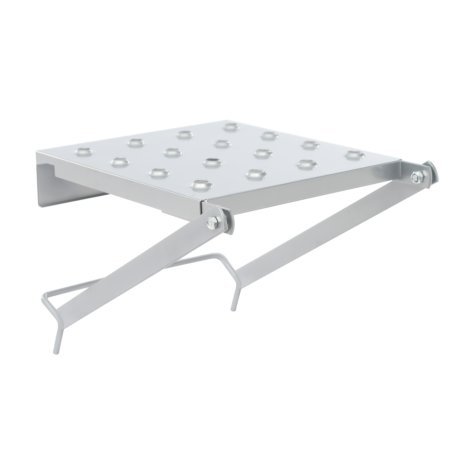 Image of Ladder Hanging Work Platform Accessory, Foldable Anti-slip Ladder Step Attachment, Heavy-duty Iron Portable Working Tray For Articulated Ladders