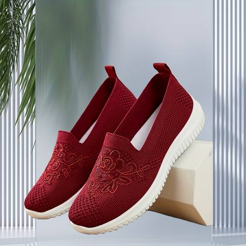 womens breathable hollow flat shoes shallow mouth flower solid color mesh shoes fashionable lazy shoes