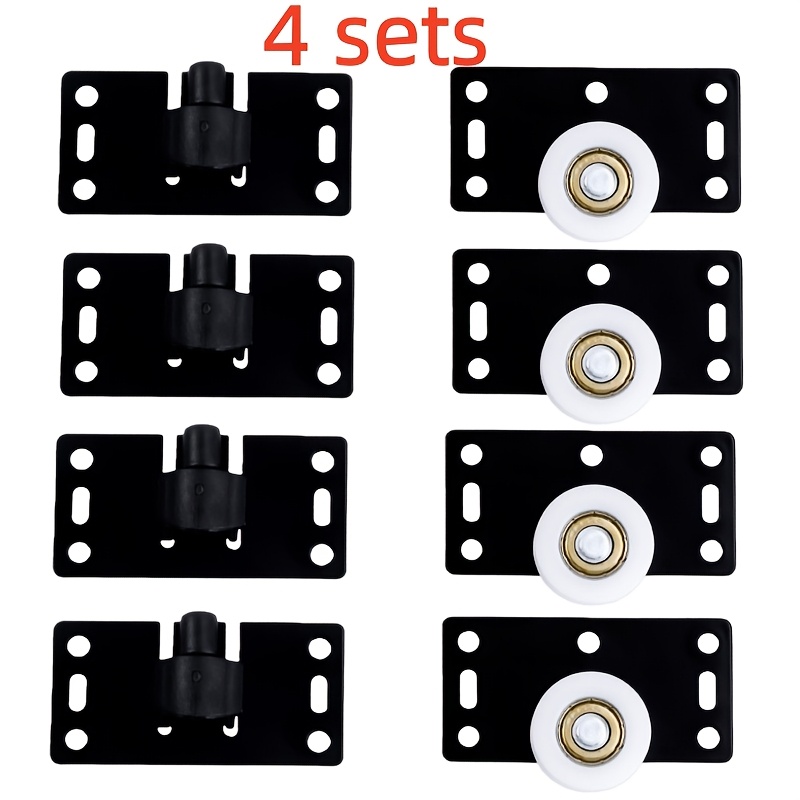 4 Sets, Sliding Door Wheels For Wardrobes And Furniture Pulleys, Suitable For Stores, Shops And Restaurants