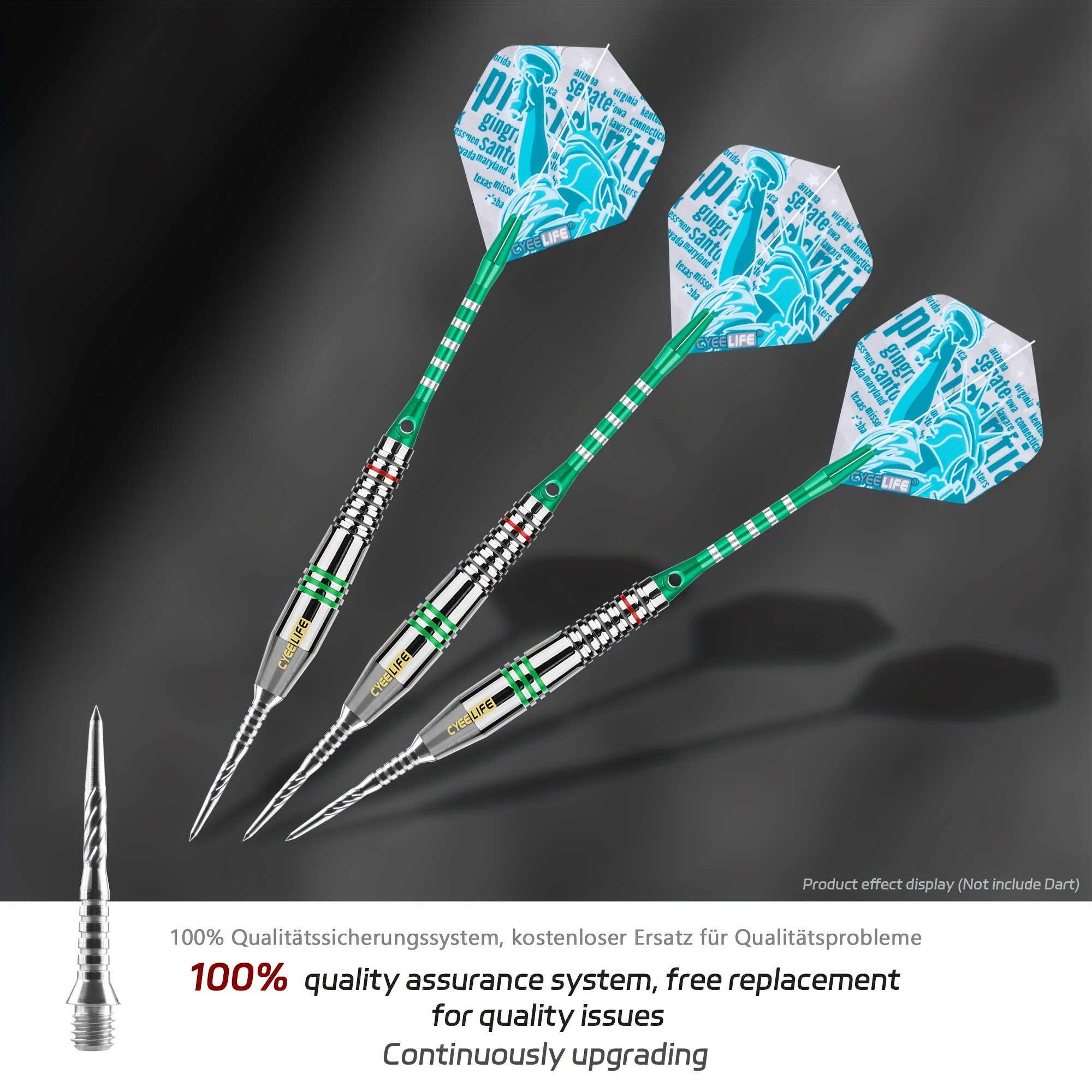 Fly Darts roestvrijstalen conversienaald model 2ba, 6 stuks