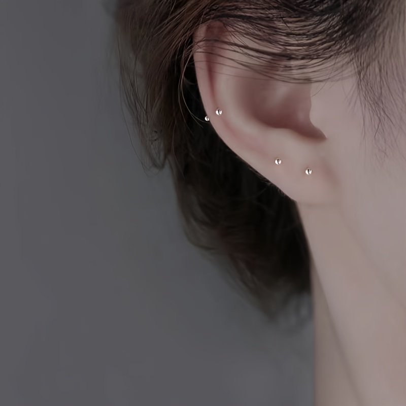 2 Pcs Set Tiny Beads Stud Earrings, Leisure Style