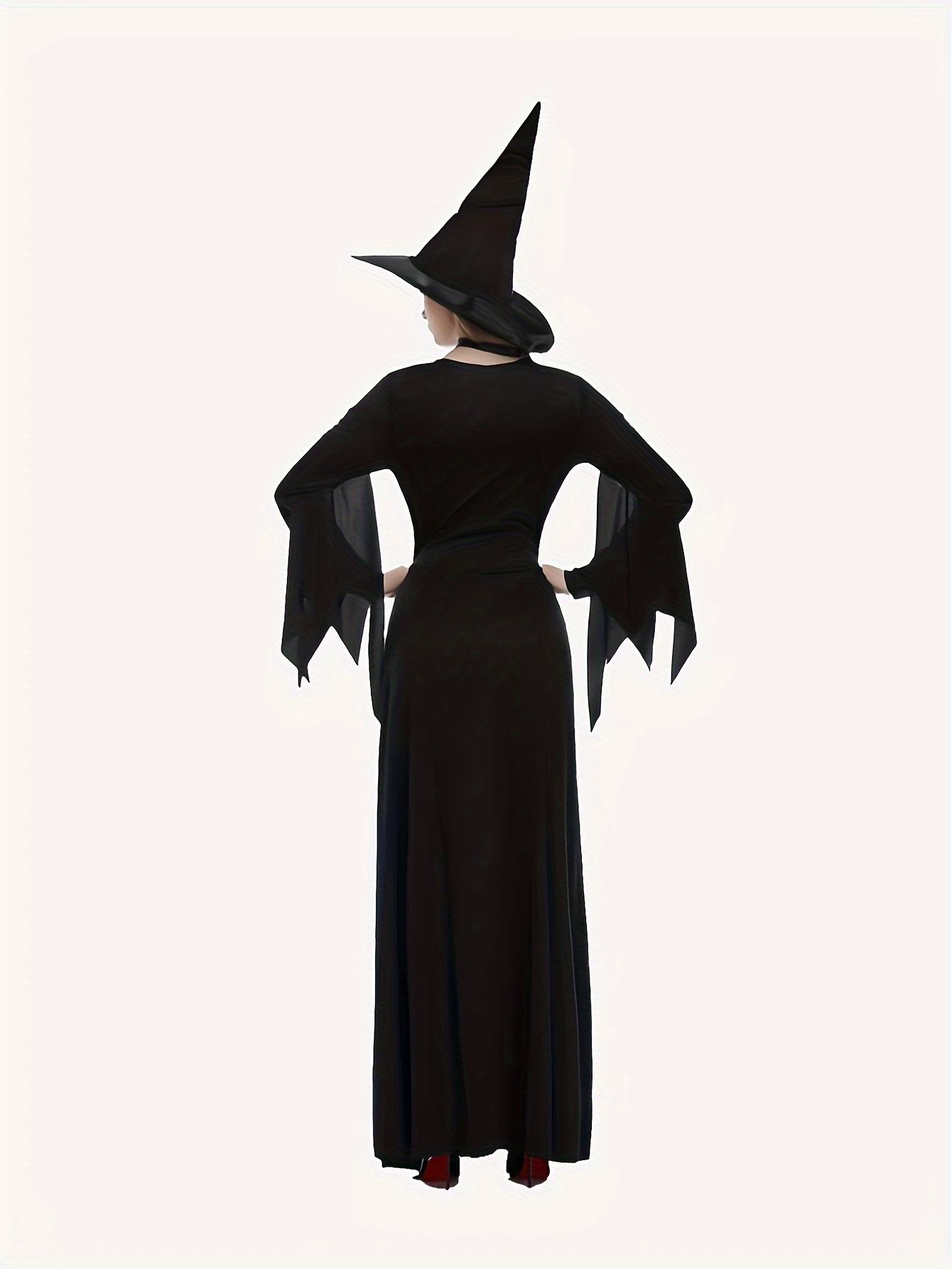 kvinners halloween hekse kostyme lang kjole med svart - Temu Norway, image size:800x1066