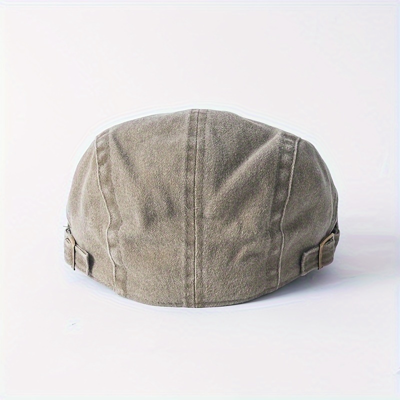 vintage washed distressed flat cap solid color unisex newsboy hats for women men classic lightweight ivy berets