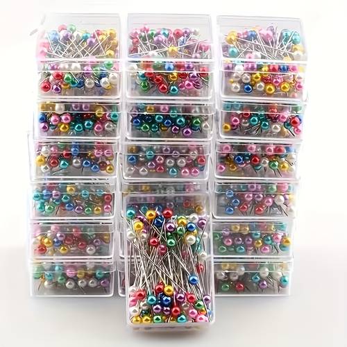400pcs mixed color metallic beaded sewing pins large head positioning pins with for sewing crafting tailoring quilting durable fabric non slip design crafting supplies colorful crafting pins durable pins