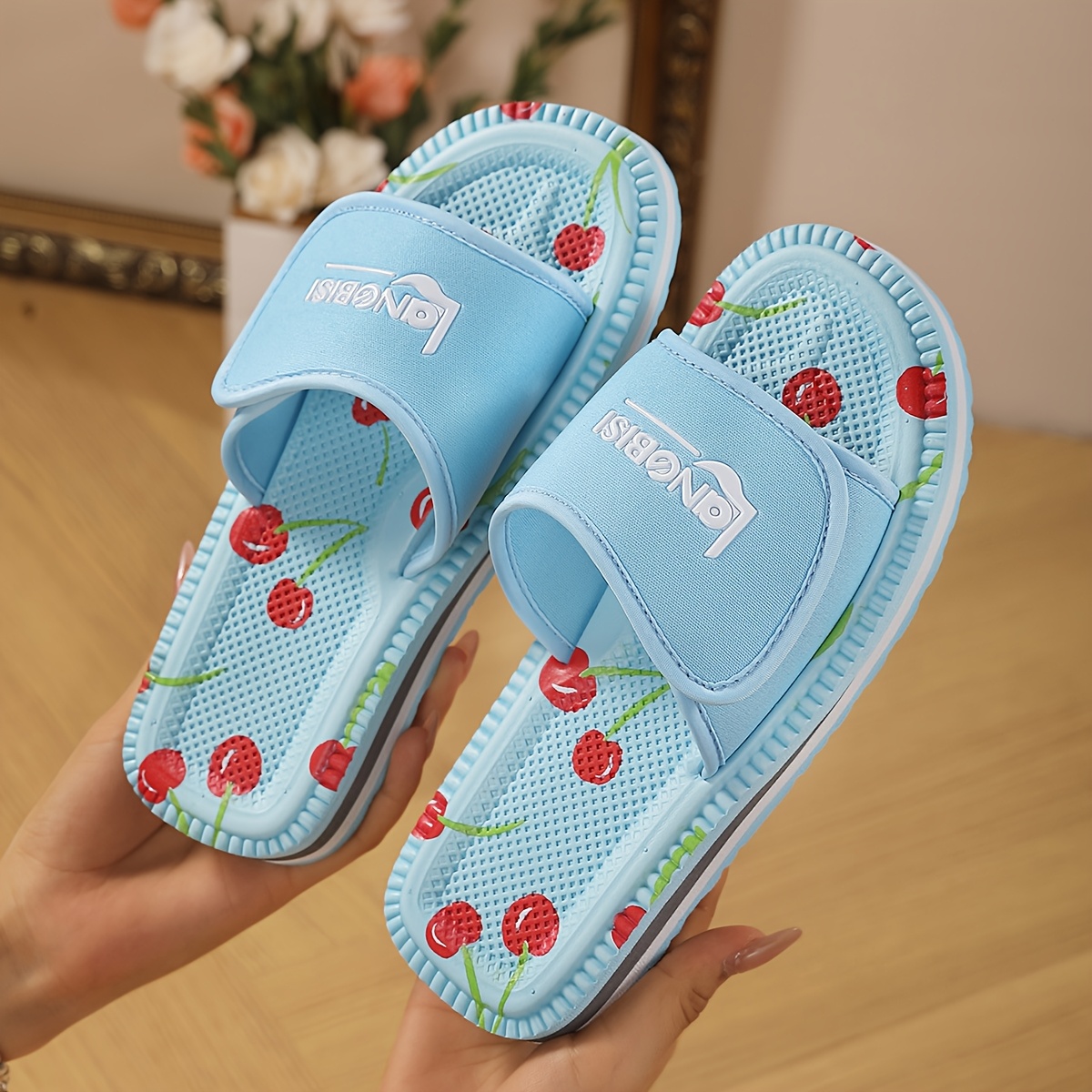 Zapatos de playa para mujeres, sandalias de lona zapatillas de moda  casual, parte de tela de EVA, punta tacó