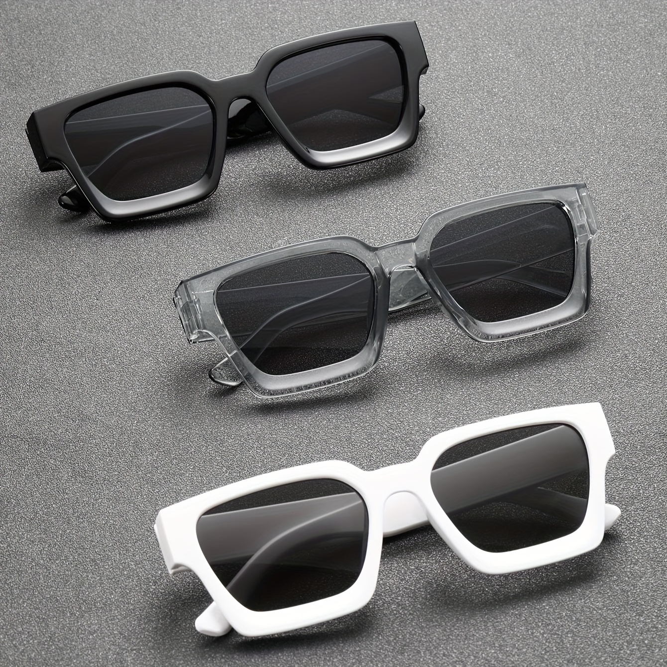 

3pairs Men's Combination Set, Trendy All-match Outdoor Sports Driving Fashion Glasses